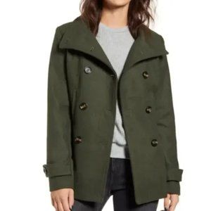 Thread & Supply, Double Breasted Pea Coat, Olive XL
